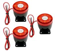 BAIFULAI 3 pezzi DC 12 V Mini Sound Light Allarme lampeggiante, 120 dB sirena, impianto di allarme stroboscopio, 1 W, IP54, allarme cablato lampeggiante, corno per emergenza, evacuazione e sicurezza
