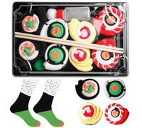 BAIFULAI 4 paia di calzini per sushi, calzini divertenti a forma di sushi, calzini divertenti da uomo, regali per uomini, divertenti e divertenti, colorati pazzi, calze regalo giapponesi