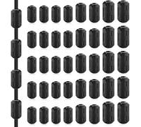 BAIFULAI 40 pezzi Nuclei in ferrite per cavi, Nuclei in ferrite Filtro antidisturbo Filtro in ferrite, Filtro antidisturbo Filtro in ferrite a capsula Montabile Filtro in ferrite ad anello per cavi da