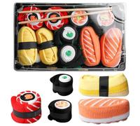 BAIFULAI 5 paia di calzini per sushi, calzini divertenti a forma di sushi, calzini divertenti da uomo, regali per uomini, divertenti e divertenti, colorati pazzi, calze regalo giapponesi, no, 38 Große