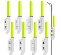 BAIFULAI 8 pezzi di luci a LED da pesca, indicatore di abbondanza, luci luminose con fibbia, per pesca notturna, per pesca in mare