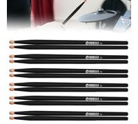 BAIFULAI Bacchette per batteria 5A, 6 paia di bacchette per batteria, antimuffa, classiche, in legno d'acero, per adulti, bambini e principianti, per jazz tamburo elettronico (nero)