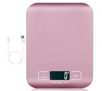 BAIFULAI Bilancia da cucina digitale, 10 kg/1 g, bilancia da cucina digitale, ricaricabile USB, con display a LED e funzione tara, multifunzione per cottura e cottura