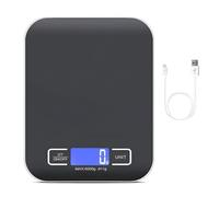 BAIFULAI Bilancia da Cucina Digitale, Bilancia Cucina 10kg/1g, Bilancia Cucina Digitale Ricaricabile USB con Display LED e Funzione Tara, Bilancia Multifunzionale per Alimenti per Cucinare e Pesare