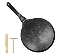 BAIFULAI Crepe - Padella antiaderente per pancake a induzione, 27 cm, con spatola e distributore, padella per pancake, padella per omette, padella per crepes, padelle per crepe per tutti i piani
