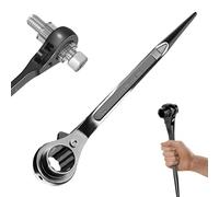 BAIFULAI Cricchetto per ponteggi, chiave per ponteggio, 19/22 mm, commutabile a destra/sinistra in CR-V, cricchetto per ponteggi con fosfatazione nera resistente alla corrosione