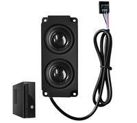BAIFULAI Mini altoparlante computer: 100 × 45 × 22 mm 9 pin stereo tipo piccolo altoparlante doppio per desktop PC 3,5 mm ingresso TRS con controllo volume USB alimentato