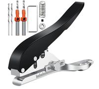 BAIFULAI Pinza per fori di carta, 8 mm, rotonda, perforatrice a foro singolo, pinza manuale con scala regolabile, punzonatrice per carta, per lavori fai da te, piccola perforatrice in metallo per