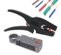 BAIFULAI Pinza spelafili, 0,03 - 10 mm², strumento spelafili multifunzione con piccola pinza, cursore per regolare lo spessore di spelafili, pinza spellacavi automatica, tagliacavi