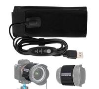 BAIFULAI Riscaldatore obiettivo USB, 260 mm, per fotocamera DSLR e telescopio, 3 impostazioni di temperatura, striscia di riscaldamento per evitare rugiada, nebbia e condensa per astrofotografia con