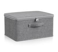 BAIFULAI Scatola richiudibile, 40 x 30 x 21 cm, con serratura a combinazione, scatola con coperchio, in tessuto, con chiusura a chiave, per vestiti e giocattoli