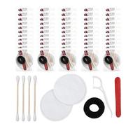 BAIFULAI Set di 100 pezzi Hotel Vanity: Bulk Hotel Amenities Kit con batuffoli di cotone, filo interdentale e lima per unghie, articoli da toeletta confezionati singolarmente per forniture alberghiere