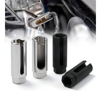 BAIFULAI Set di 4 chiavi con sensore di ossigeno: 8 mm e 18 mm sonde lambda chiave con ampio taglio laterale, sonda lambda per evitare danni ai fili