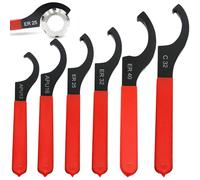 BAIFULAI Set di 6 chiavi a gancio, 6 misure, chiave a forma di C con manico antiscivolo per macchine da incisione, aste di prolunga del motore mandrino