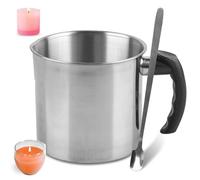 BAIFULAI Vaso per fusione di cera da 1,3 l, con manico resistente al calore e cucchiaio, casseruola per fusione di cera per candele & Soap fai da te