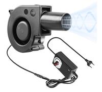 BAIFULAI Ventola radiale 12 V, AC 220 V, ventola con controller e tubo per elettrodomestici, 97 x 33 mm, ventola di raffreddamento a turbina, ventilatore radiale per riscaldatori, barbecue, picnic
