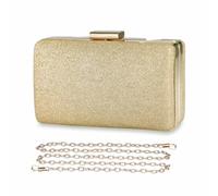BAIGIO Borsa da sera da donna, borsetta a tracolla a catena smontabile di lusso, A-oro, S, Contemporary