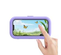 Baign - Doccetta porta cellulare in ABS 20,5 x 11 cm, supporto girevole per telefono cellulare con touch screen HD, impermeabile, antiappannamento, da parete senza foratura, per bagno, cucina, baign