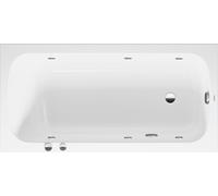 Baignoire balnéo Duravit Collection One, version à encastrer, simple dos, bâti-support, garniture de vidage et de trop-plein, système Jet, 1500x750mm, 760609000JS1000, 760609000JS1000