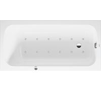 Baignoire balnéo Duravit Collection One, version à encastrer, simple dos, bâti-support, garniture de vidage et de trop-plein, système Air, 1500x750mm, 760609000AS0000, 760609000AS0000