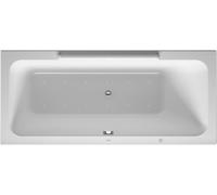 Baignoire balnéo Duravit DuraStyle 1700x700mm, à encastrer ou pour habillage de baignoire, simple dos à droite, cadre, raccords d'écoulement et de trop-plein, système de jets, 760295000JS1000, 7602950