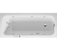 Baignoire balnéo Duravit Quatego, version à encastrer, simple dos, bâti-support, garniture de vidage et de trop-plein, système Combi E, 1600x700mm, 760610000CE1000, 760610000CE1000
