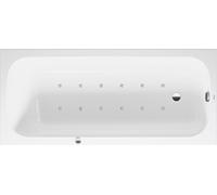Baignoire balnéo Duravit Quatego, version à encastrer, simple dos, bâti-support, garniture de vidage et de trop-plein, système Air, 1800x800mm, 760613000AS0000, 760613000AS0000