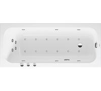 Baignoire balnéo Duravit Quatego, version à encastrer, simple dos, bâti-support, garniture de vidage et de trop-plein, système Combi P, 1600x700mm, 760610000CP1000, 760610000CP1000