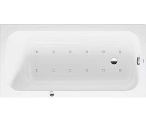 Baignoire balnéo Duravit Quatego, version à encastrer, simple dos, bâti-support, garniture de vidage et de trop-plein, système Air, 1500x750mm, 760609000AS0000, 760609000AS0000