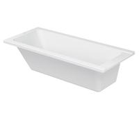 Baignoires Duravit D-Code, 1600x700mm, rectangulaire, à encastrer, 100 litres, 1 pente de dos, blanc, 700096000000000, 700096000000000