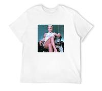 BAIGONGZHU Basic Instinct Sharon Stone The Scene T-Shirt Graphic Top Printed Shirt Short-Sleeve Shirt Mens White S