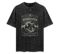 BAIGONGZHU The Bosshoss How Low Can You Go ? Graphic Top Printed Tee for Mens T-Shirt Black L