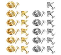 BaiJ Chiusure a Farfalla con Spilla, 100 Insiemi Ferma Spille Chiusure a Farfalla con Spilla per Libri Targhette con Nome Ganci Artigianato Fai-da-Te Non Sono Necessari Attrezzi