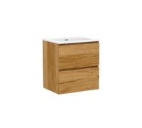 Baikal Mobile da bagno Klay. Mobile montato. 2 cassetti sospesi con lavandino. Armadio da bagno. Lavabo Ceramico. 60 cm Teka.