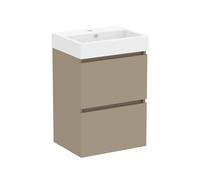 Baikal Mobile da bagno Mini. Mobile montato. 2 cassetti sospesi con lavandino. Armadio da bagno. Lavabo Ceramico. 45 cm Fango.