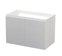Baikal Mobile da bagno modulare a 2 porte, sospeso a parete, modulo da bagno, in melammina 16 mm. Mobile montato. Combinabile con qualsiasi top mobile 2 ante 80 cm bianco
