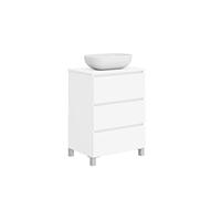 Baikal Mobile da bagno Neo, tre cassetti, mobile con gambe. Varie finiture e misure. Melamina 16 mm. Mobile montato.