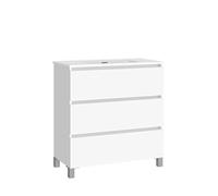 Baikal Natura Integrato, Legno Melammina 16 mm, Bianco, 80 cm