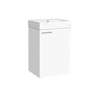 Baikal Set di mobili da bagno 45 cm. Include mobile con lavandino. Melamina 16. Mobile montato. Lavabo a incasso, senza specchio una porta TF bianca, 280034955