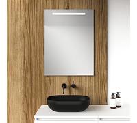 Baikal Specchio per la casa, varie forme e misure disponibili. Specchio con illuminazione a LED. Stili che si adattano al bagno o a qualsiasi stanza della casa. 50 x 80 cm LED Frontale
