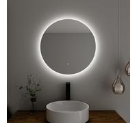 Baikal Specchio per la casa, varie forme e misure disponibili. Specchio con illuminazione a LED. Stili che si adattano al bagno o a qualsiasi stanza della casa. 60 Rotondo Retroilluminato