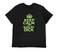 BAILANSI Keep Calm And Suck My Dick Mens Cotton Tshirt Size XXL