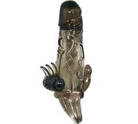 BAILE FOR HIM BRAVE MAN FUNDA PENE ANAL Y CLITORIS VIBRADOR 16.5 CM NEGRO