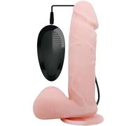 Dildo realistico con funzione vibrante rotante con ventosa, Lunghezza 130 mm, Larghezza 250 mm, Profondità 90 mm, Dipartimento Couple, Poids 0.377 Kg, Colore Nude