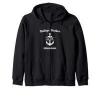 Baileys Harbor Wisconsin Ship Anchor Felpa con Cappuccio