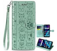 BAILI Animali Cover per TCL 605/TCL 60 SE, Chiusura Magnetica Custodia per TCL 605/TCL 60 SE, Adorabile cane gatto Case Antiurto per TCL 605/TCL 60 SE-005