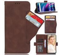 BAILI Cover per Vivo Y04,Supporto Stand, Cover per Vivo Y04 Cellulare, Marrone