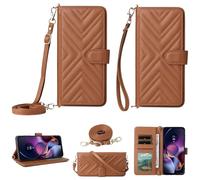 BAILI per itel Super 26 Ultra Custodia, Flip Wallet Cover in Pelle con 6 Slot per Carte Cinturino da Polso Magnetica per itel Super 26 Ultra-Marrone