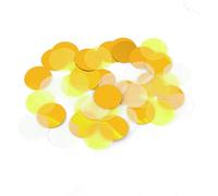 Bailinks Confetti di Carta 2,5 cm - 50g Coriandoli Colorati per Decorazioni di Matrimonio, Festa di Compleanno, Baby Shower, Cuori e Cerchi, Confezione da 5000 Pezzi Scintillanti (Bianco Dorato)