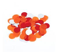 Bailinks Confetti di Carta 2,5 cm - 50g Coriandoli Colorati per Decorazioni di Matrimonio, Festa di Compleanno, Baby Shower, Cuori e Cerchi, Confezione da 5000 Pezzi Scintillanti (Argento Arancione)